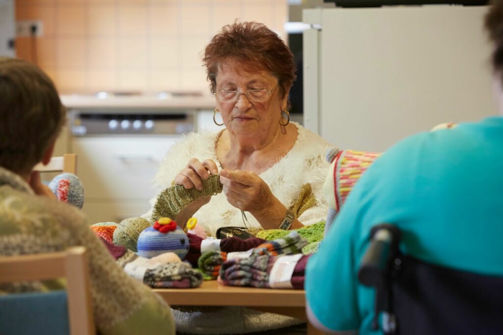 Stricken-in-der-Gruppe